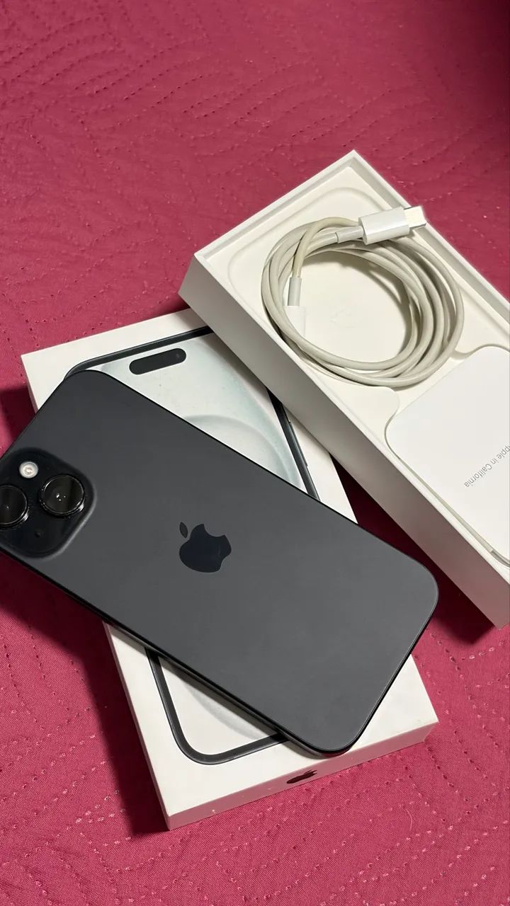 IPHONE 15 128GB - Preto - Caixa Original - Celulares e Smartphones