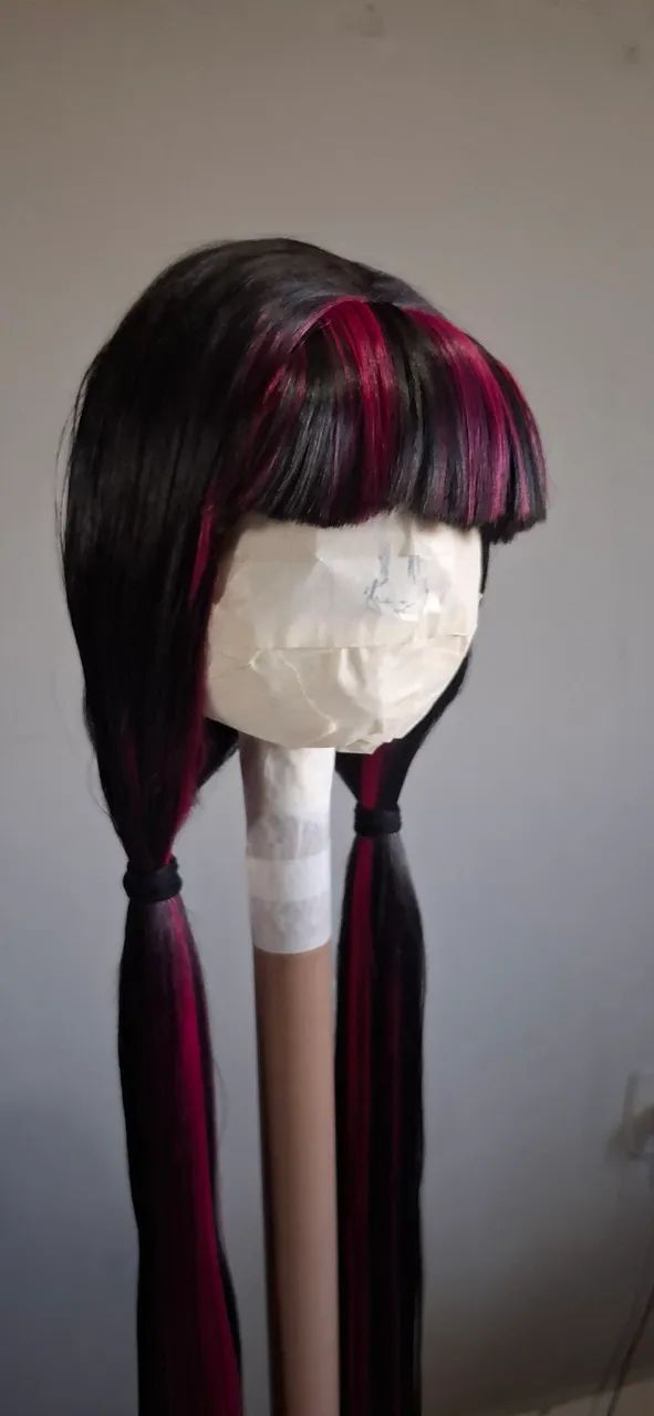 Peruca Draculaura Cosplay Monster High  - Foto 2
