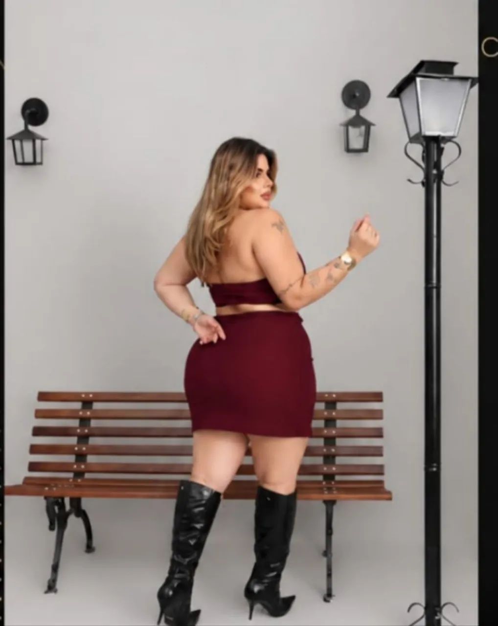 Vestido vinho - Foto 2