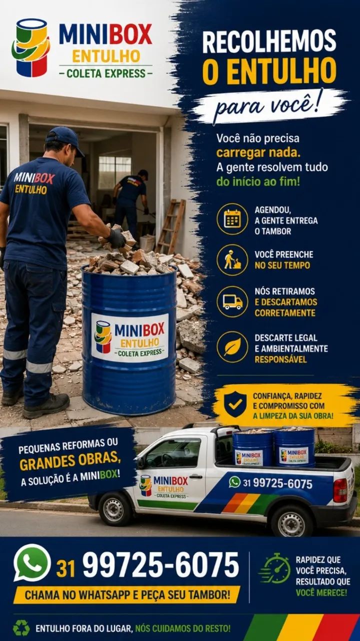 Coleta de Entulho Pequenos Volumes - Agendamento Rápido | MiniBox - Foto 5