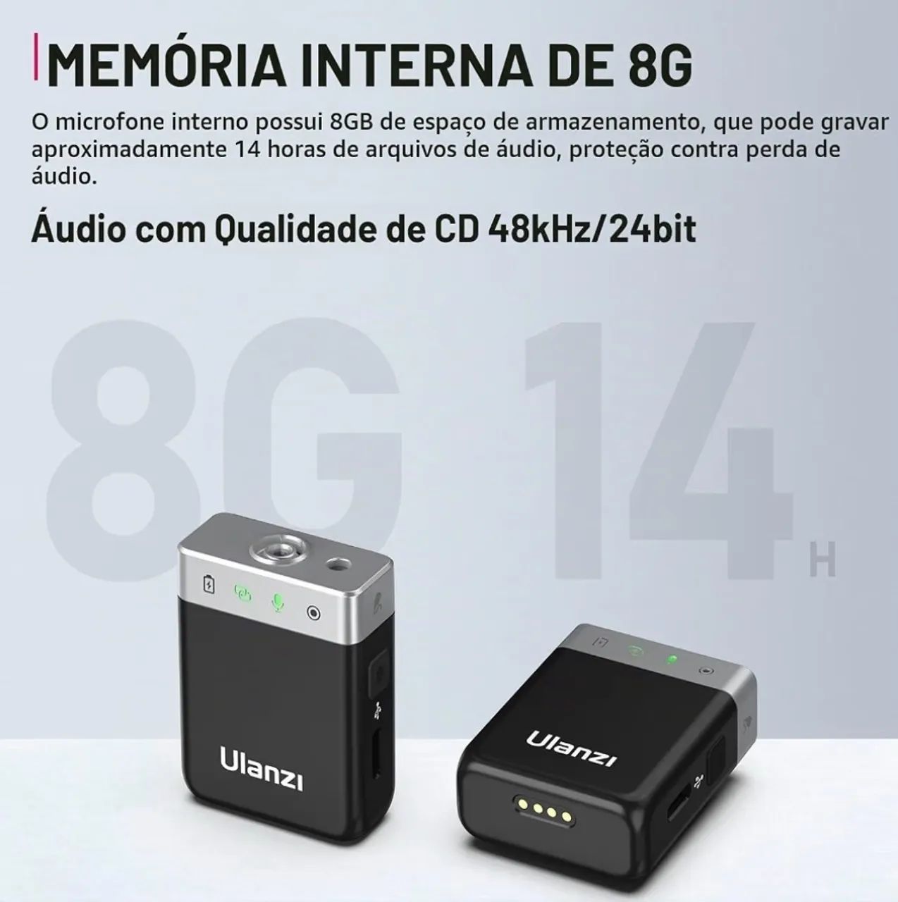 Microfone Ulanzi AM18 de Lapela sem fio - Foto 3