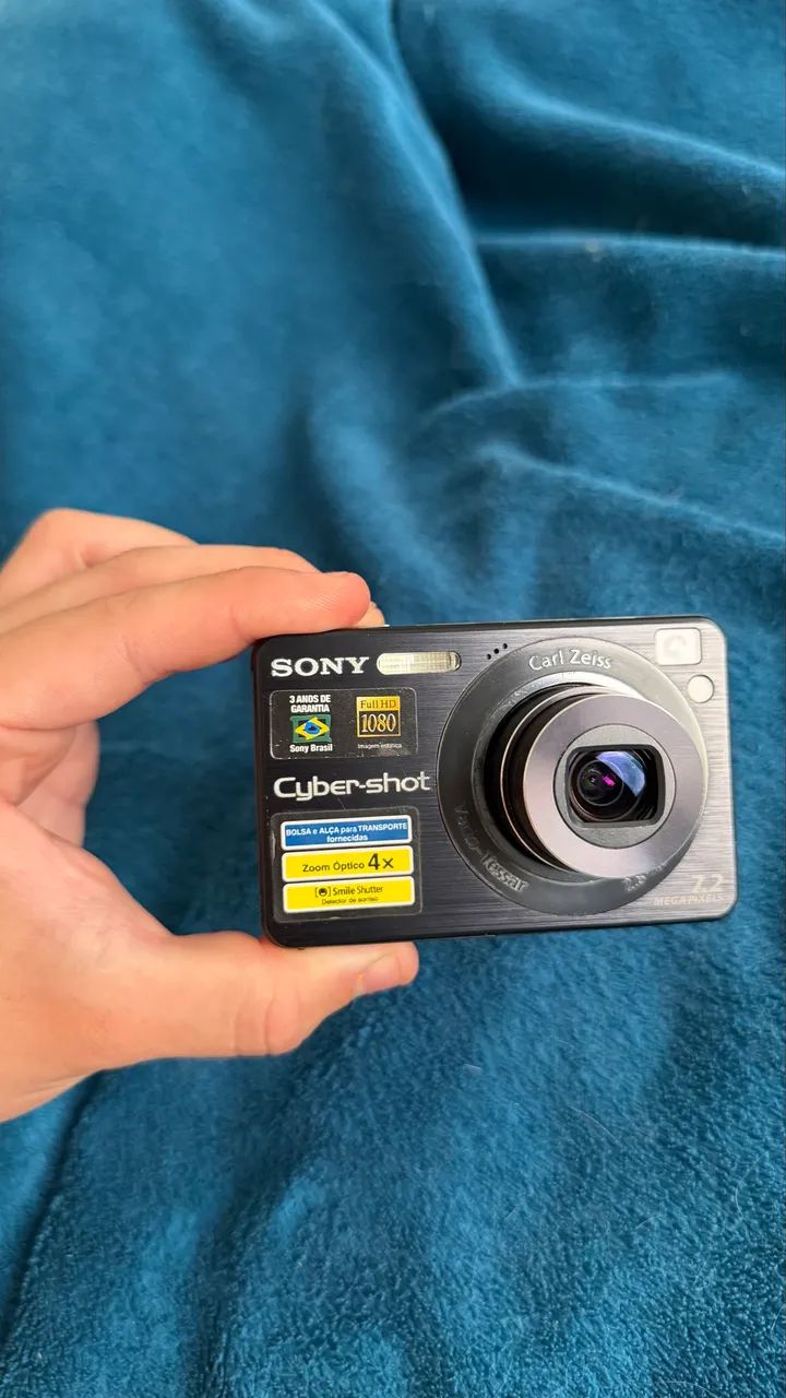 Sony Cyber-shot DSC-W125 7.2MP Preta | Carl Zeiss - Câmeras e