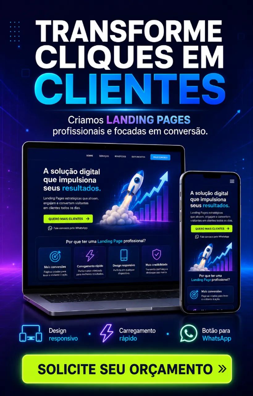 CRIAMOS SUA LANDING PAGE