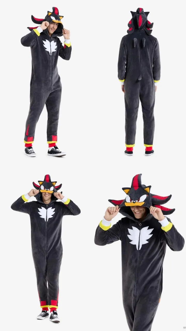 Macacão fleece Shadow the Hedgehog 