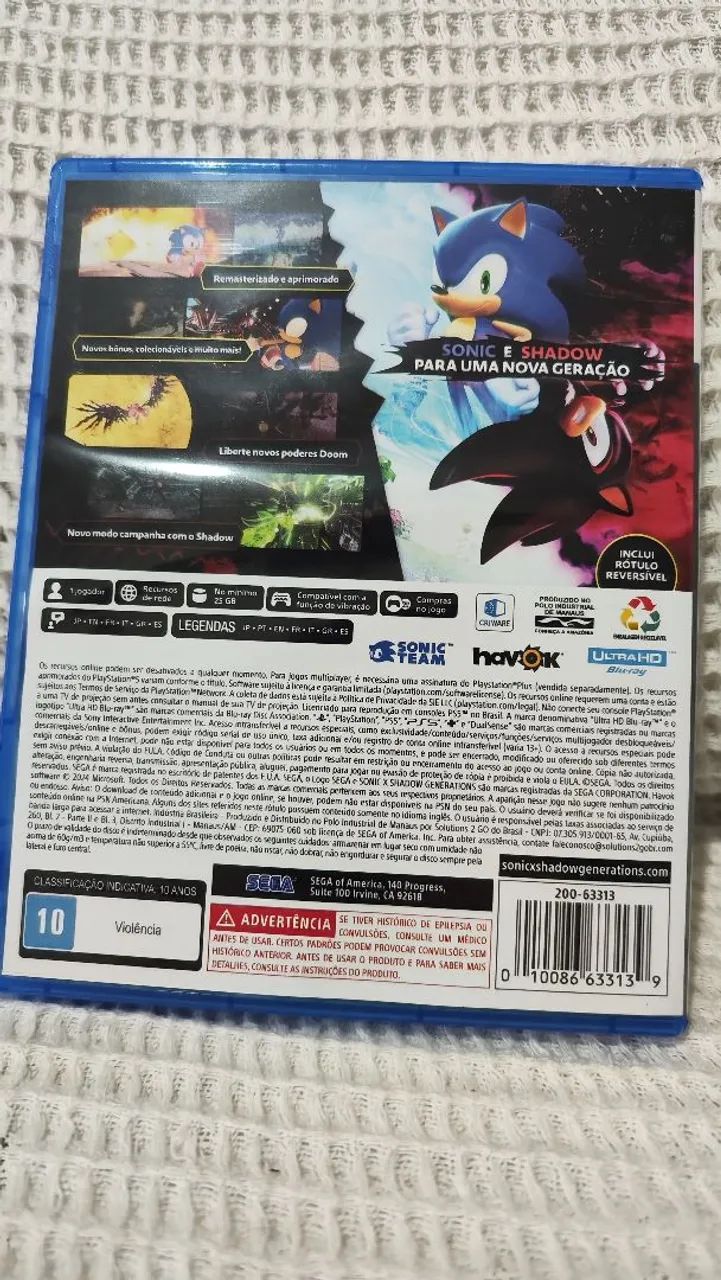 Sonic Shadow Generations EDIÇÃO LIMITADA, PS5 - Foto 2