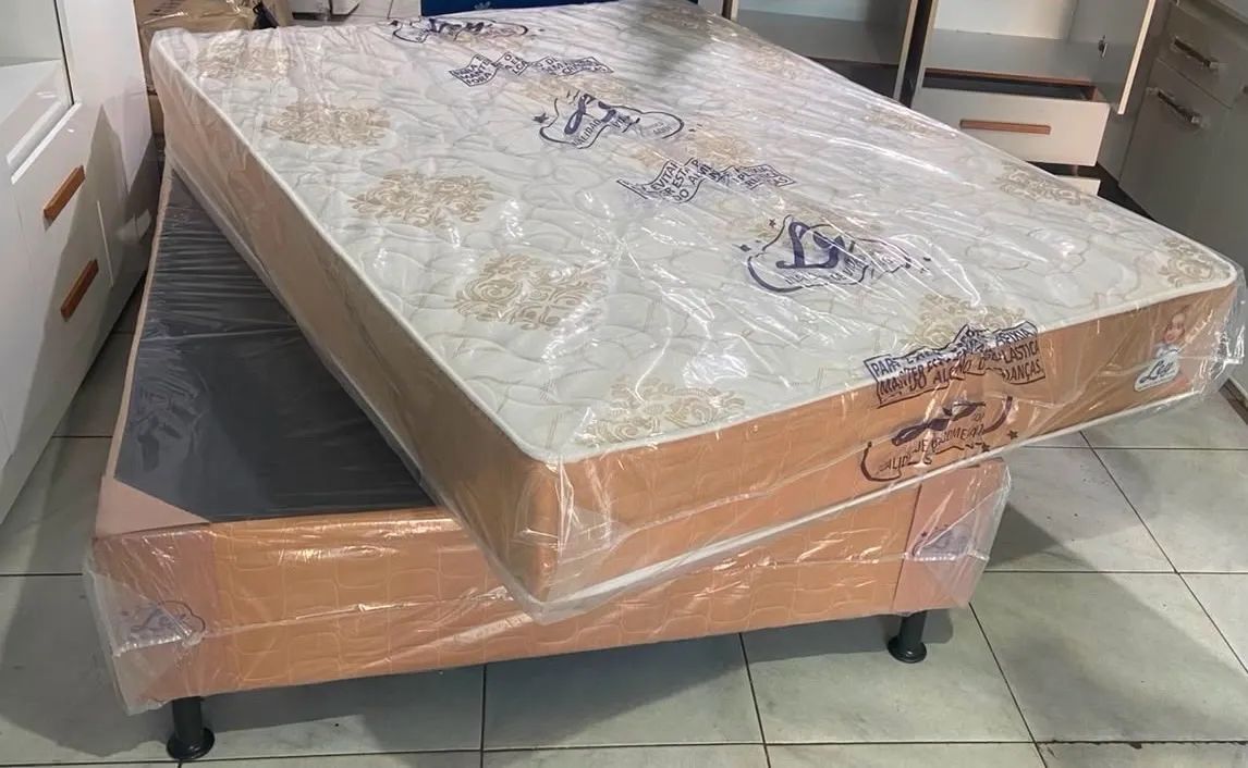 Cama box casal BASE+COLCHÃO nova  - Foto 2
