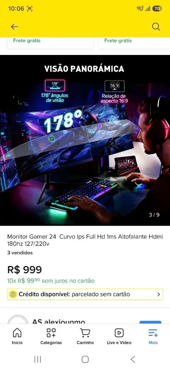 Monitor Gamer 24 curvo Ips - Foto 2
