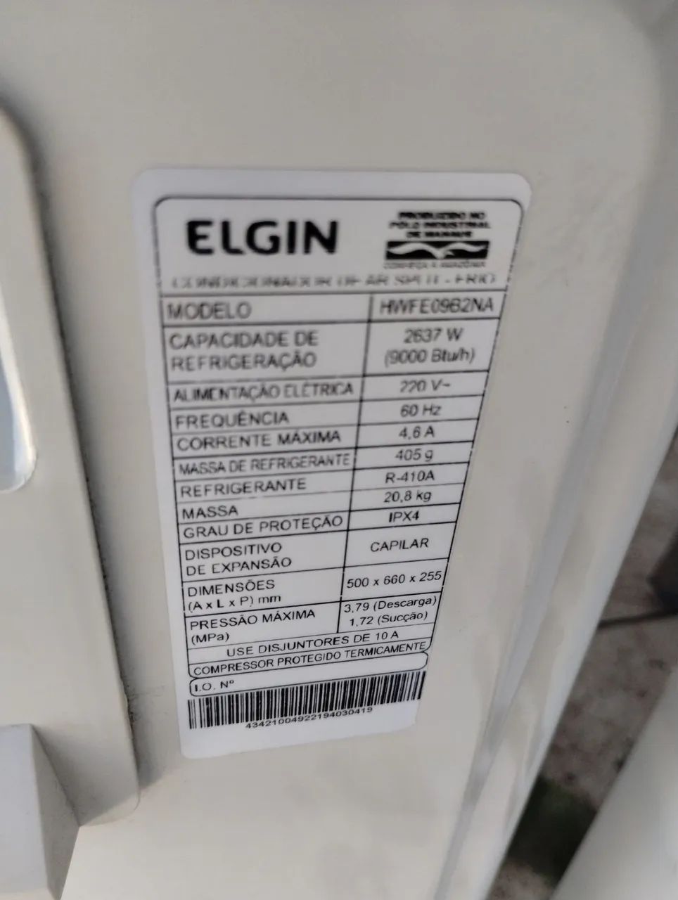 Ar condicionado Elgin 9000btu - Foto 3