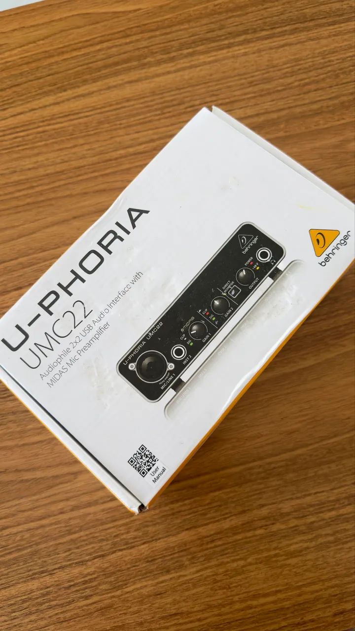 Interface de áudio Behringer U-phoria UMC22 novo  - Foto 3
