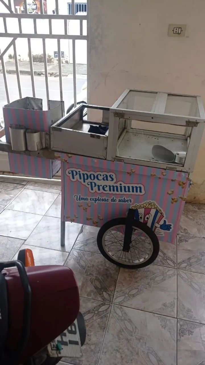 Carrinho de vender pipoca - Foto 4
