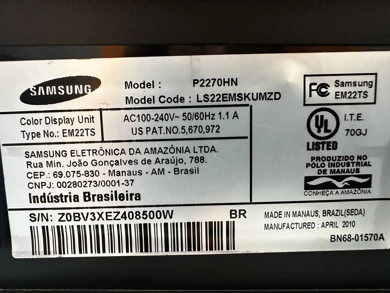Monitor TV Samsung SyncMaster P2270HN - Foto 4