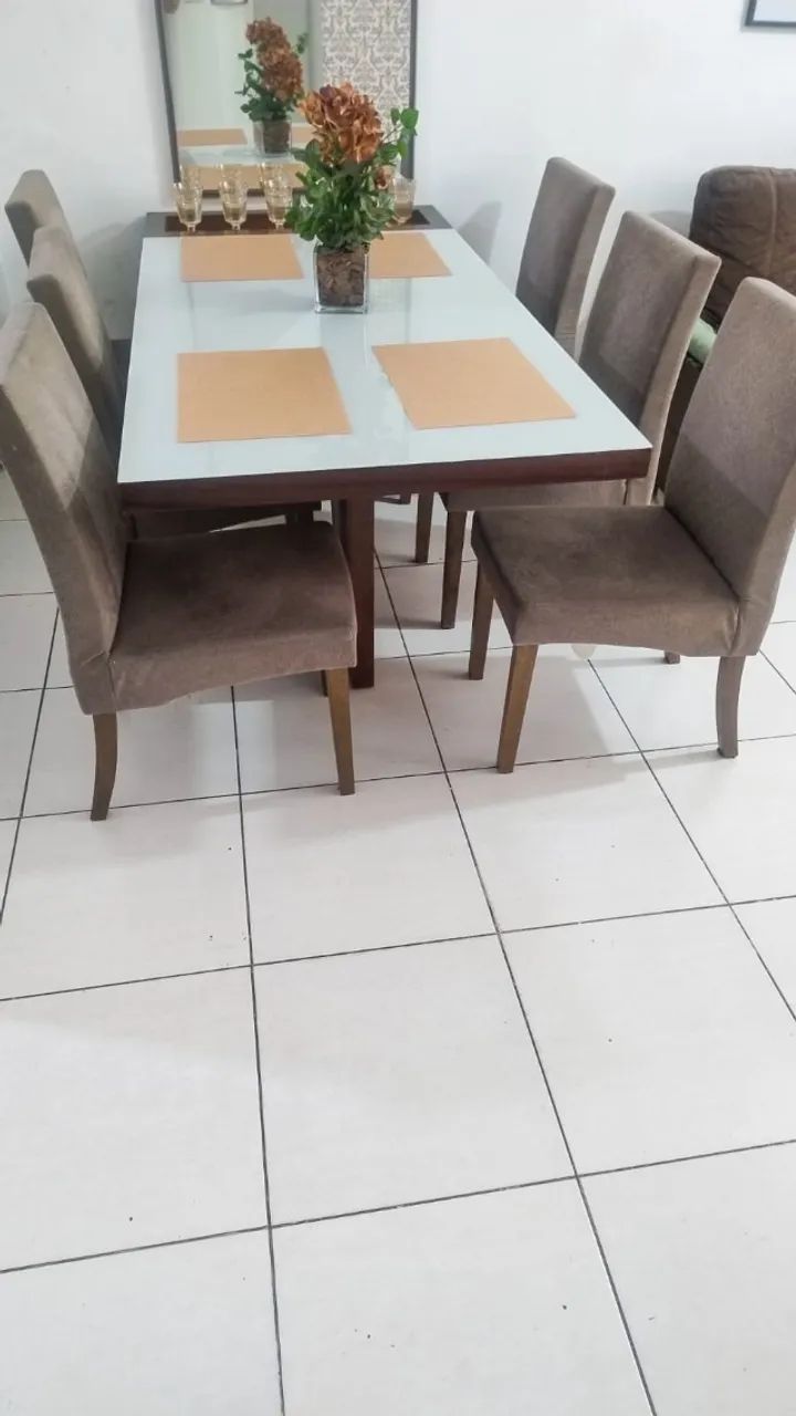 Mesa de Jantar Retangular com 6 cadeiras - Foto 5