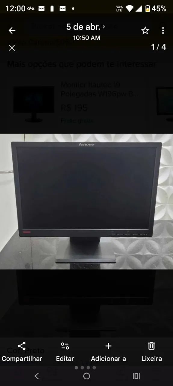 Tela 14 Lenovo vga