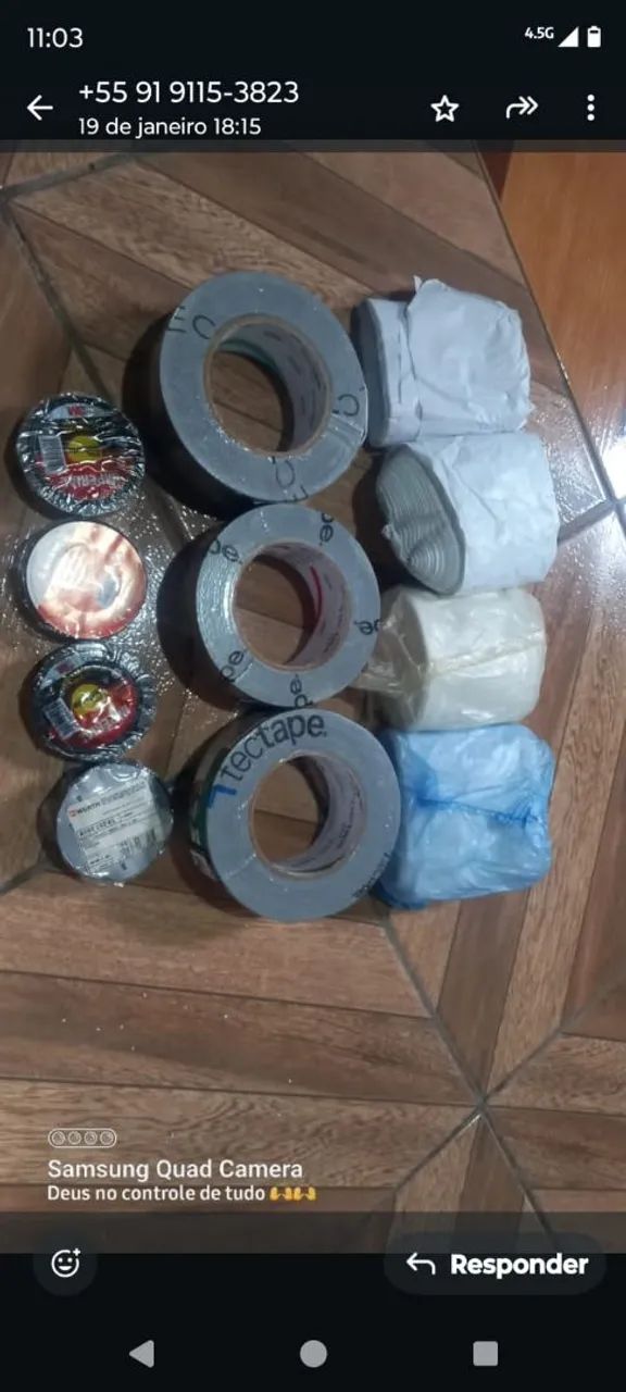 Fitas tectape etc ... + cabo PP 3x1.5 (38,5 MT)