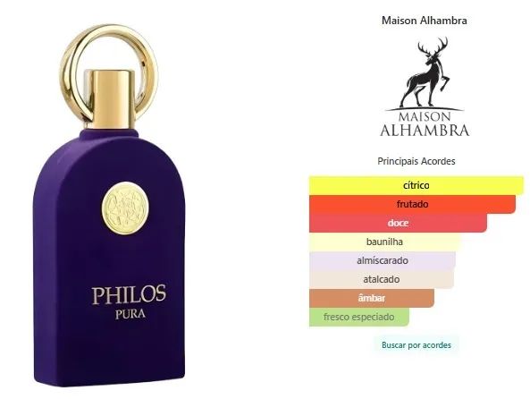 Perfume Maison Alhambra Philos Pura Eau de Parfum 100ml - Foto 3