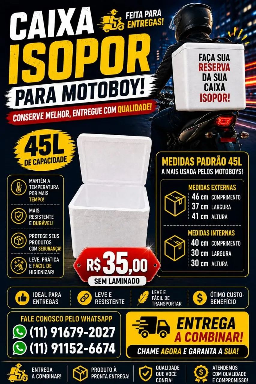 Isopor para beg motoboy  - Foto 2