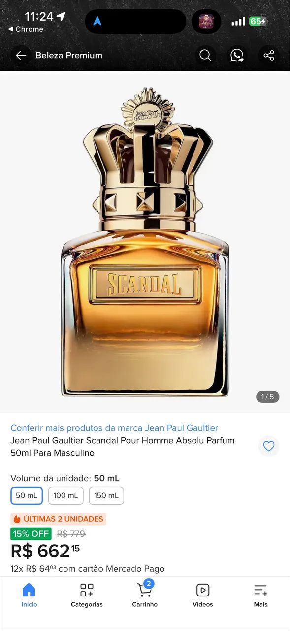 Perfume Scandal Absolu 50ML