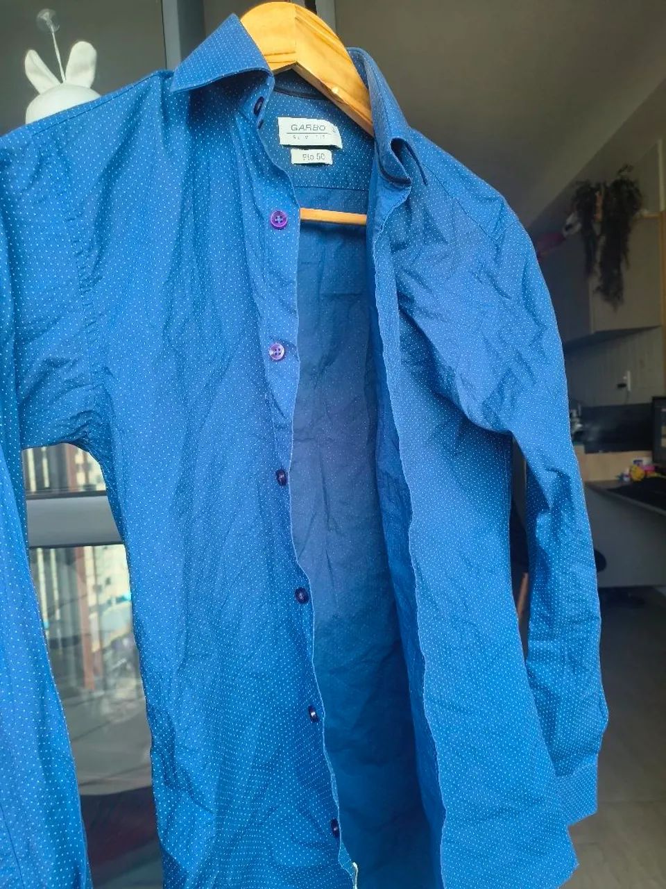 Camisa social  escritório azul - Foto 2