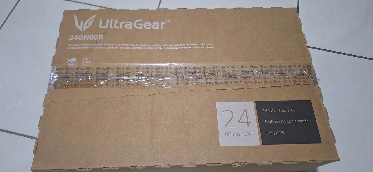 Monitor LG UltraGear 24", 144Hz, IPS, Full HD, 1ms GtG