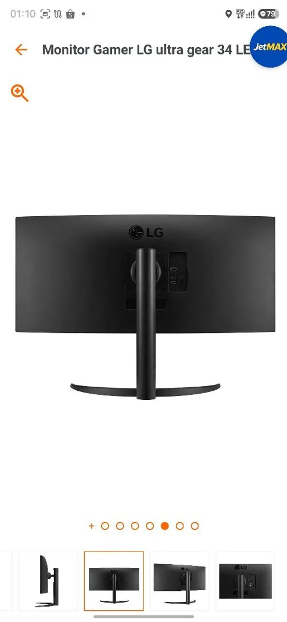 monitor ultrawide curvo de 34 polegadas com resolução QHD 3440 x 1440 bem conservado - Foto 5
