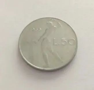 MOEDA DA ITÁLIA, 50 LIRAS, 1968. - Foto 3