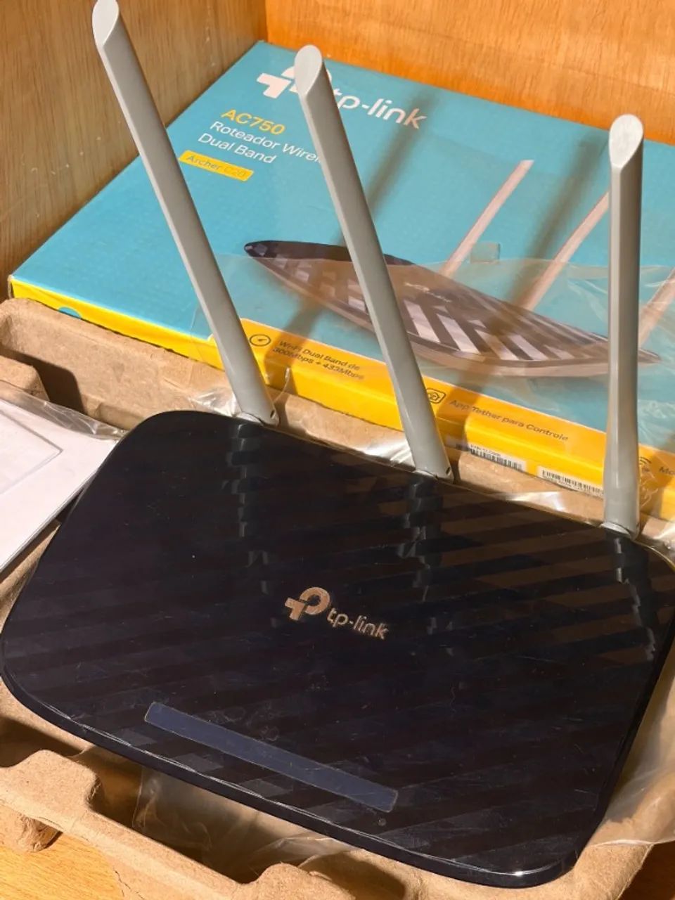 Modem Roteador Tp-link Archer C20 Com Fonte Cor Azul - Foto 5