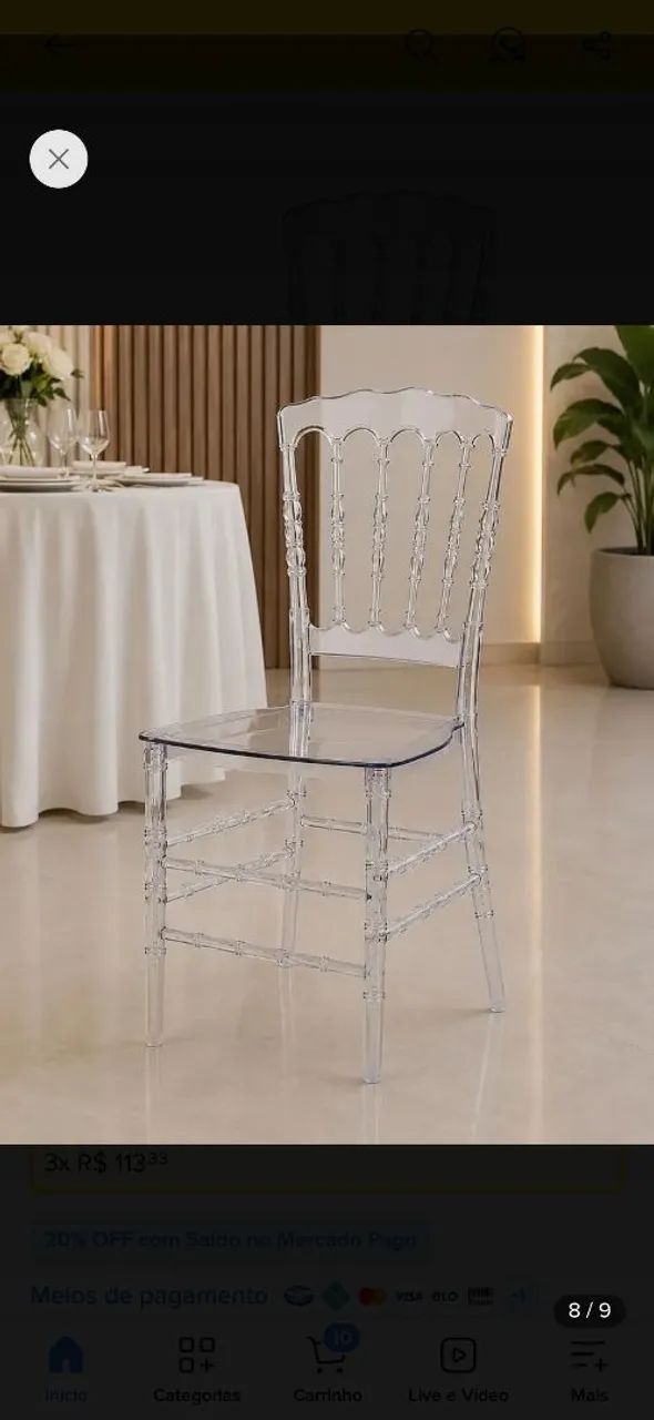 Cadeiras Dior em policarbonato transparente  - Foto 2