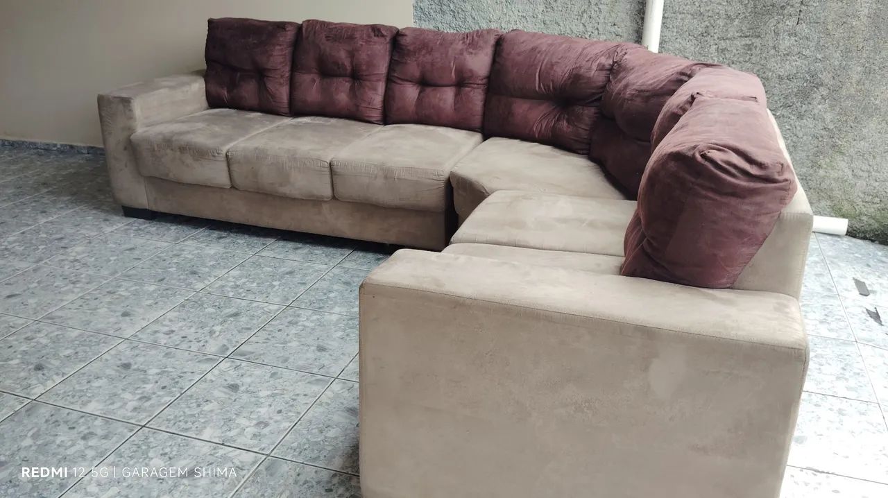 Sofá 7 lugares - Higienizado 100% limpo  - Foto 3