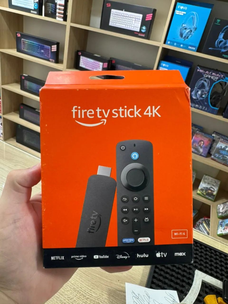 Fire Tv Stick 4K Wi-Fi 6 2° Geração - Parcelamento sem Juros, Loja Física