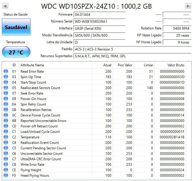 HD para notebook 1TB WD - Foto 2