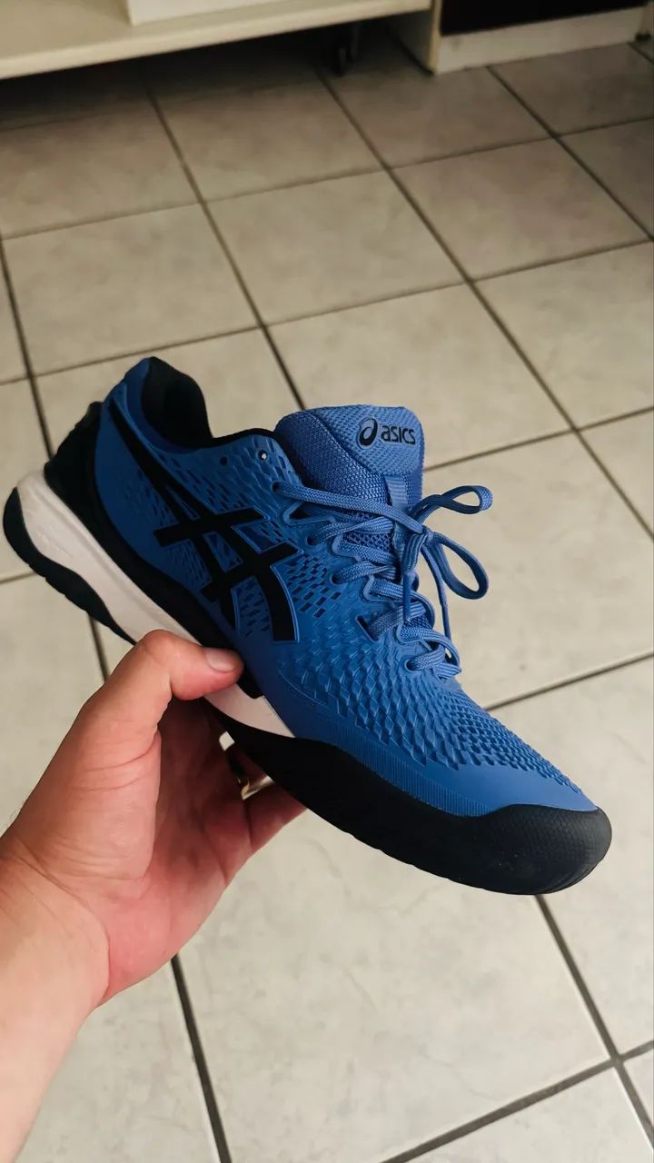 Asics Gel Resolution 9 Clay azul e preto.  - Foto 3