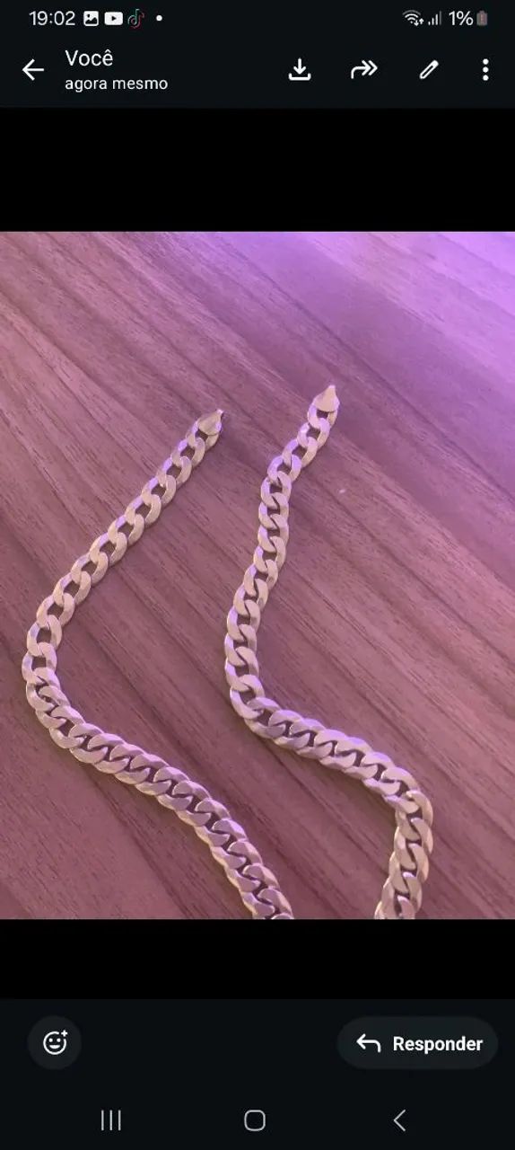 Cordão de prata  - Foto 2