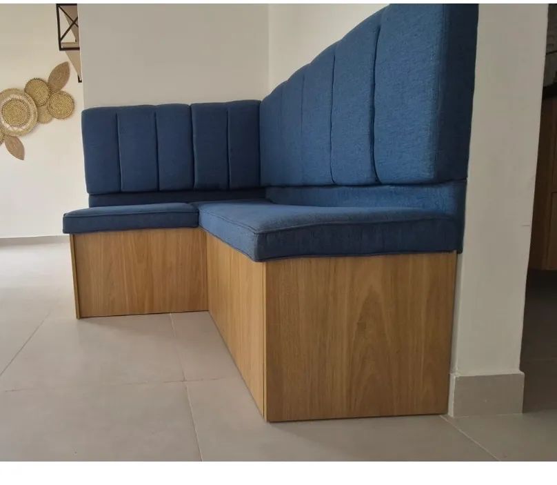 Sofá Canto Alemão Novo - Mdf  - Foto 4