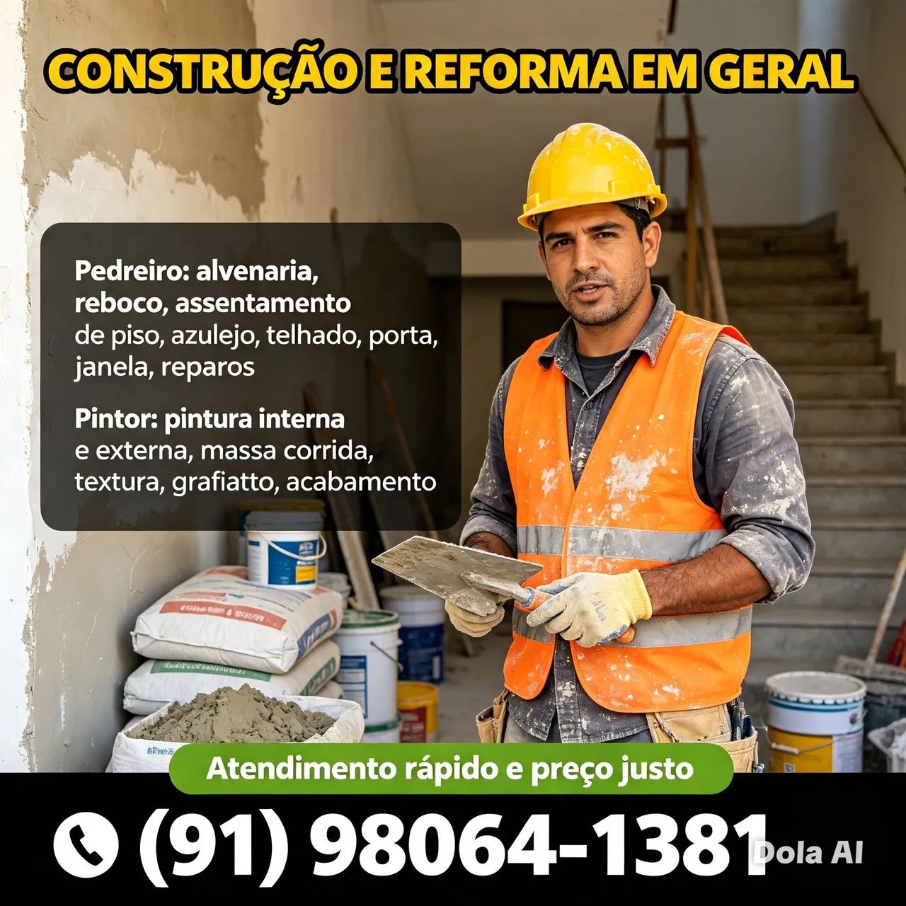 Tudo de obra e construção e pintura. Zap *
