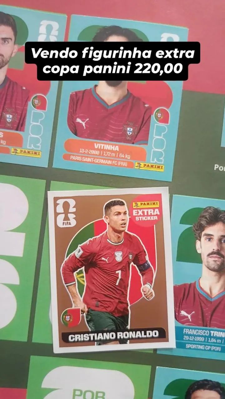 Figurinha copa extra Cristiano Ronaldo panini
