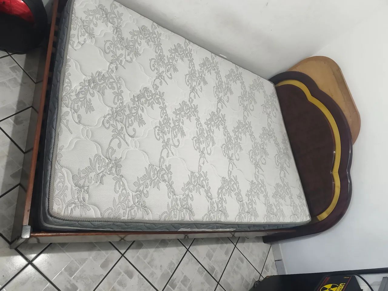 CAMA DE CASAL CEREJEIRA MADEIRA DE LEI