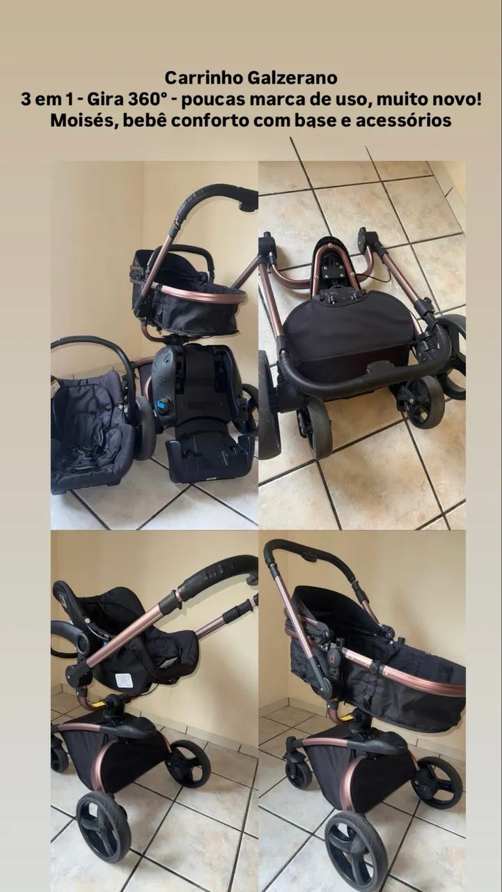 Carrinho de bebê 360°