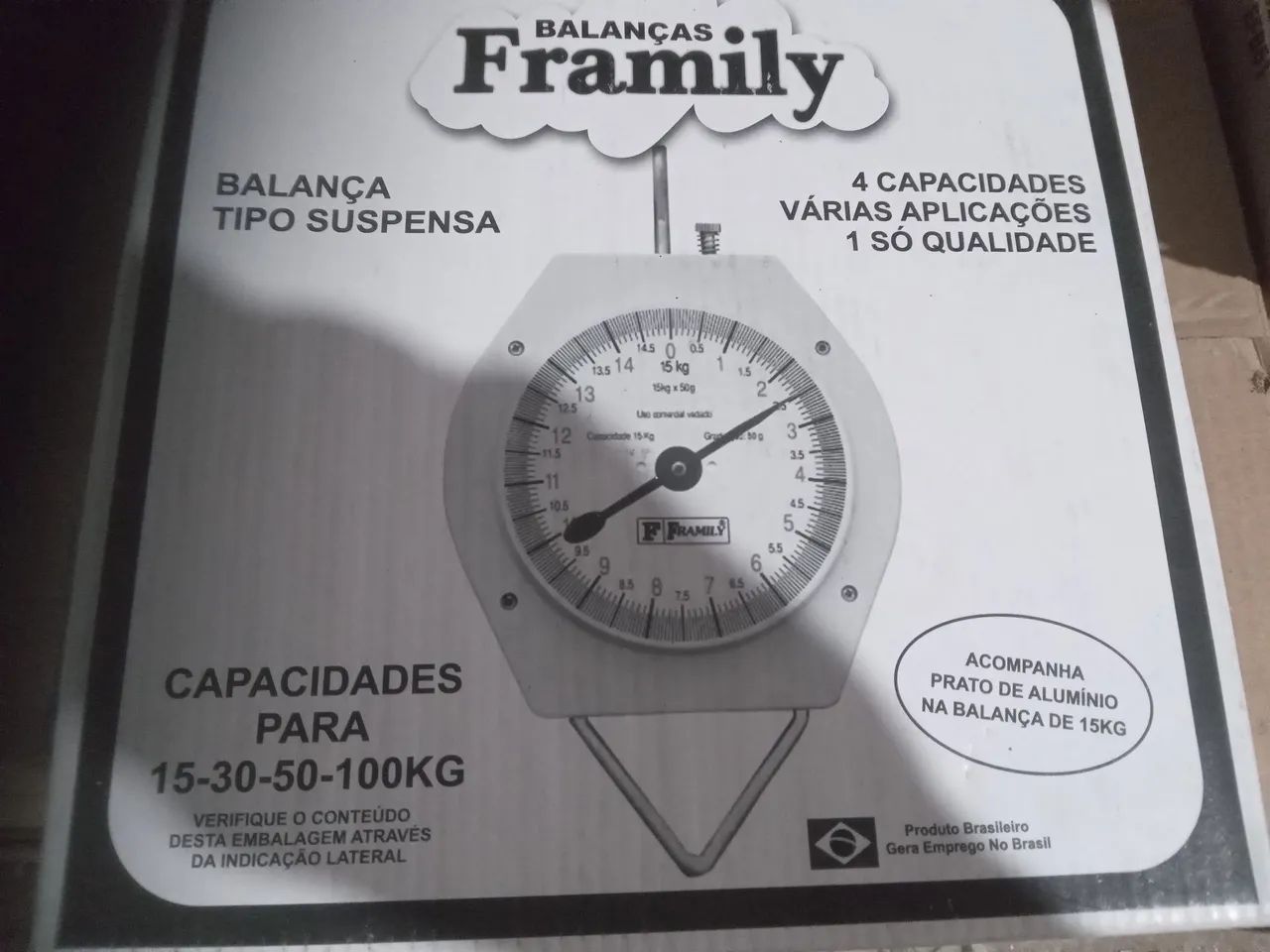 Balança suspensa nova 15kg framily 50 valor 