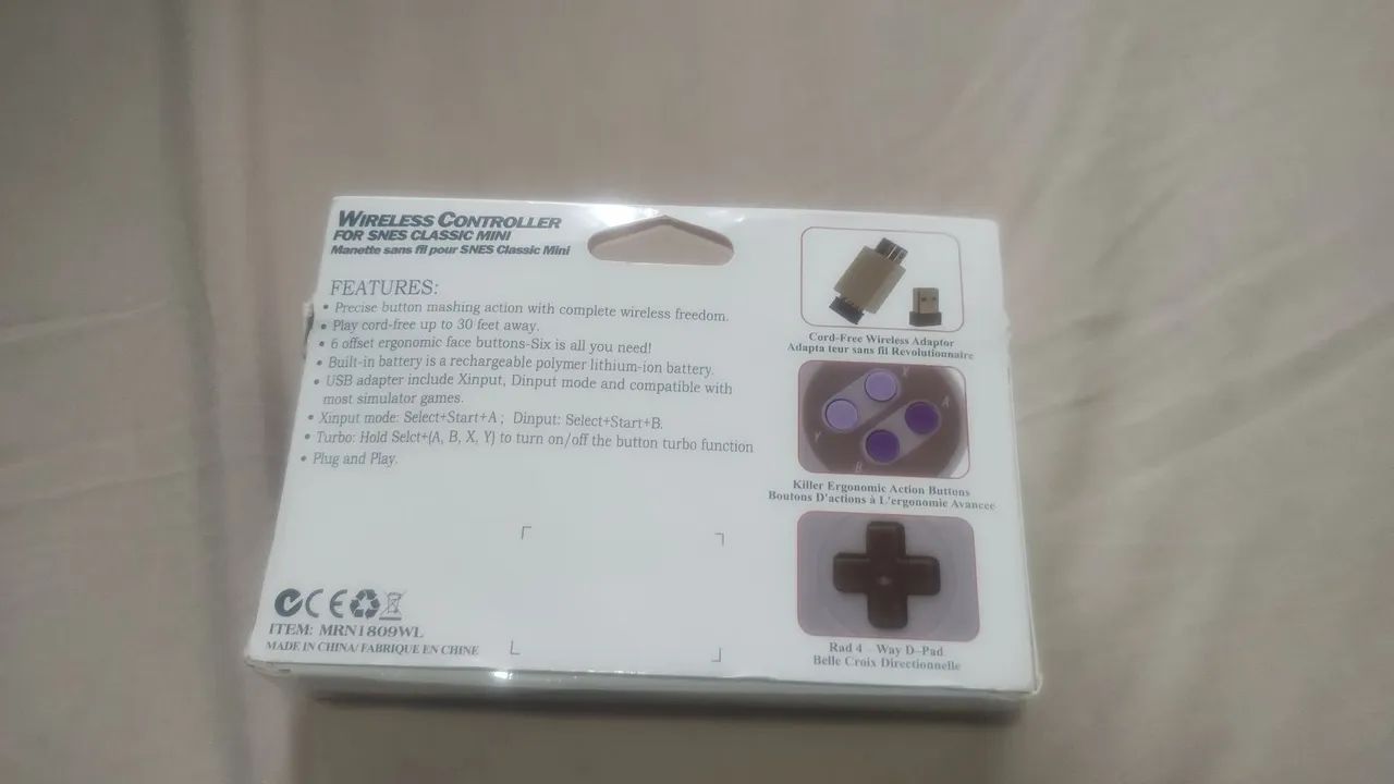 Controle sem fio modelo super Nintendo Pc. android.snes mini.Raspberry   - Foto 4