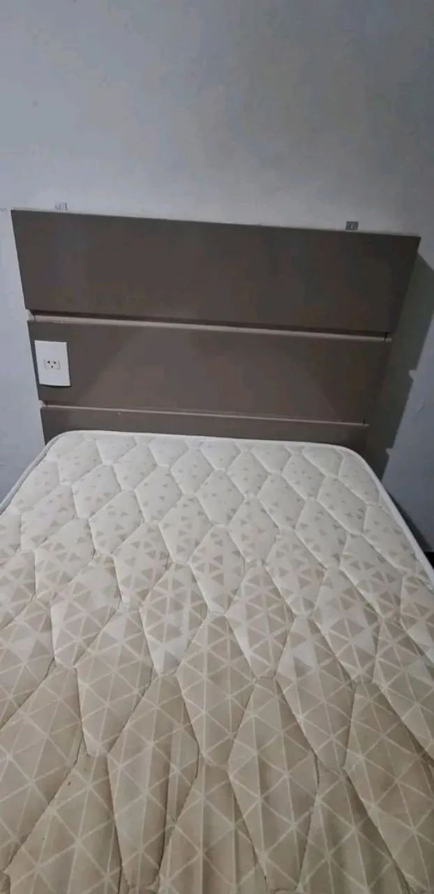 Cama Box Solteiro Completa (Colchão + Base Box + Cabeceira com Tomada) - Foto 4