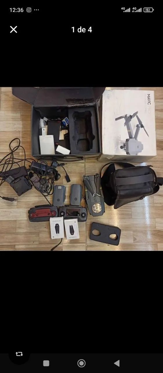 Vendo ou troco um Mavic pro com 3 bateria mais 1200 reais de volta num Mavic mini 3  - Foto 4