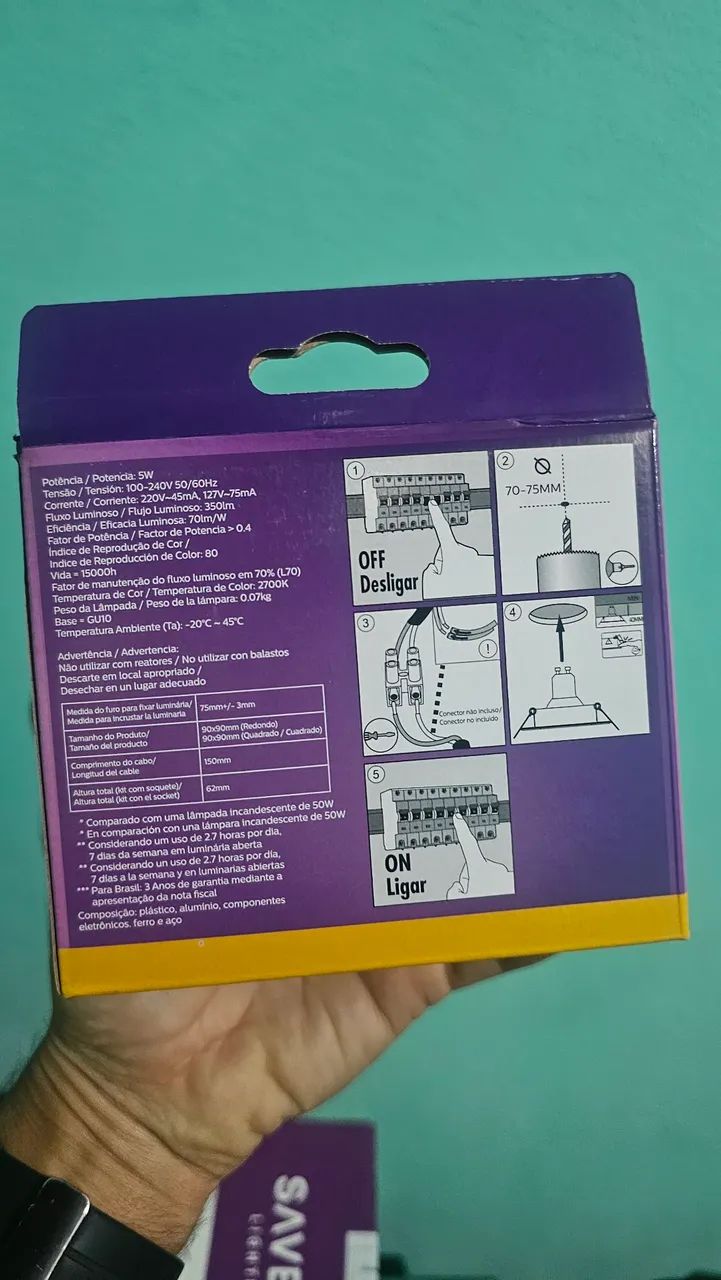 Spot de embutir Philips 5W - Foto 3
