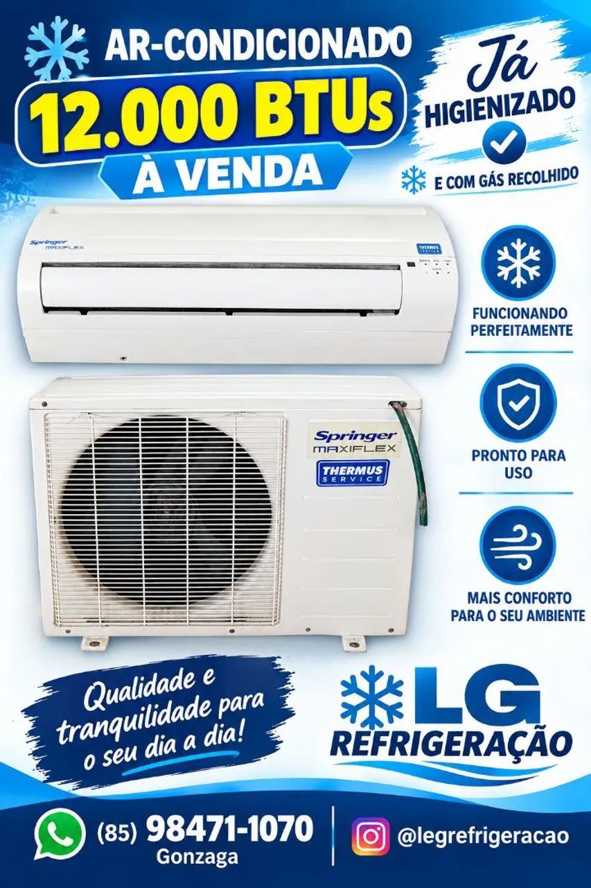 Ar condicionado de 12 mil BTUs 