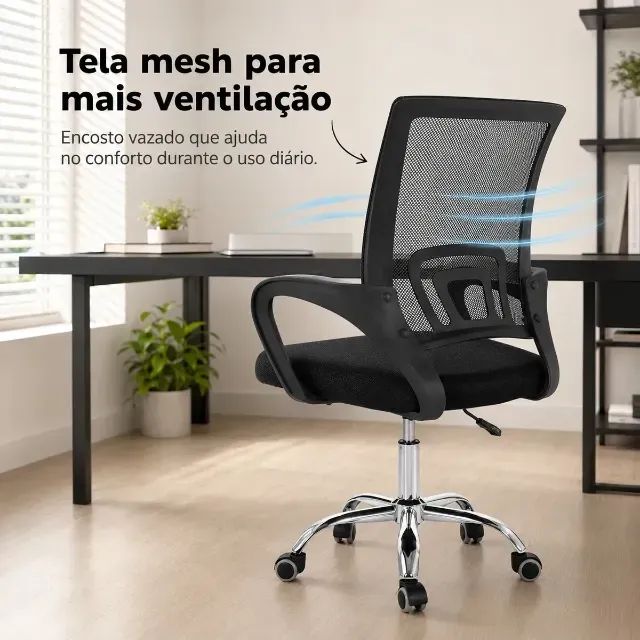 Cadeira de Escritório Office Giratória - Foto 5
