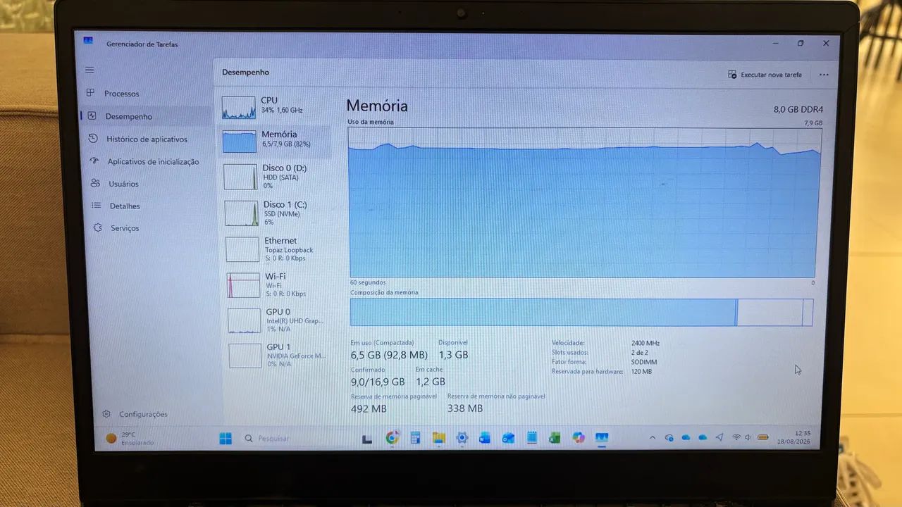Notebook Lenovo Core I5 8gen - Ideapad S145 com upgrade SSD 250gb - Foto 4