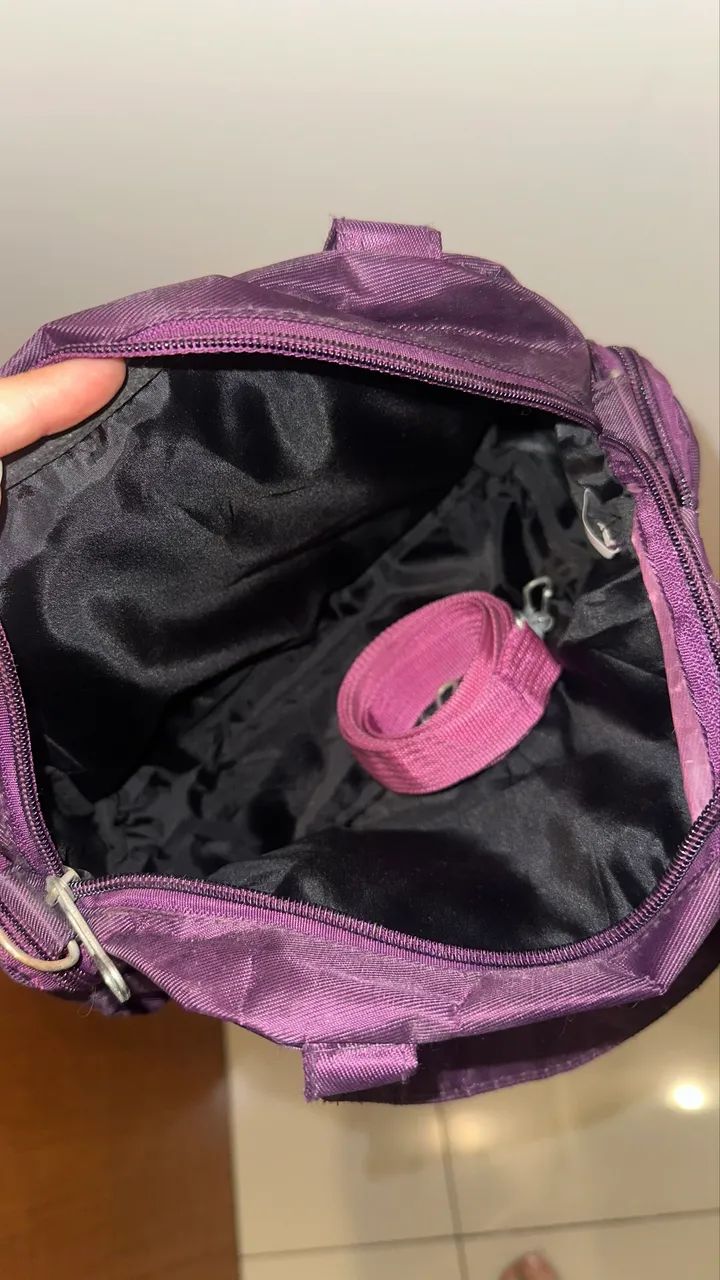 Bolsa feminina roxa acolchoada  - Foto 3