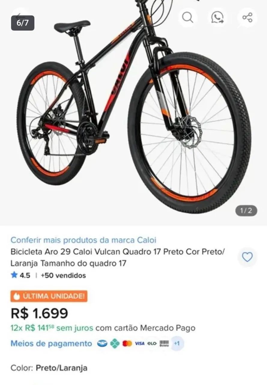 Bicicleta Caloi aro 29 Vulkan - Foto 2