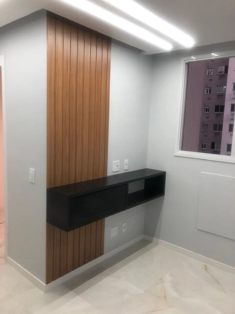 Slatted Panel with Suspended Sideboard65578360781186121