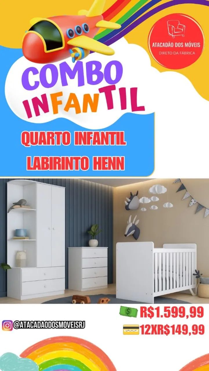 Cama + guarda roupa + cômoda infantil  - Foto 4