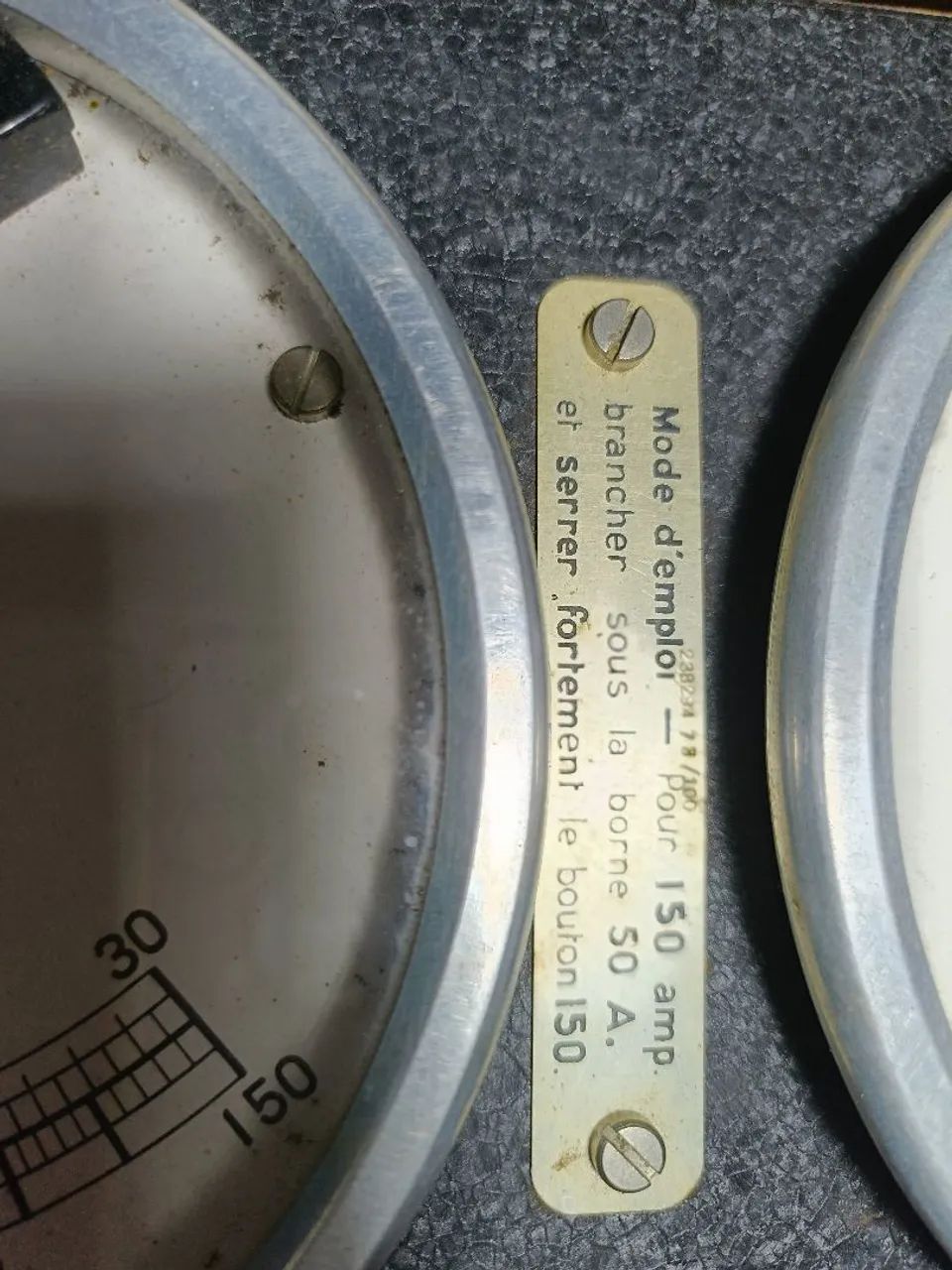 VOLTIMETRO E AMPERÍMETRO ANALÓGICO FRANCÊS ANTIGO - Foto 3